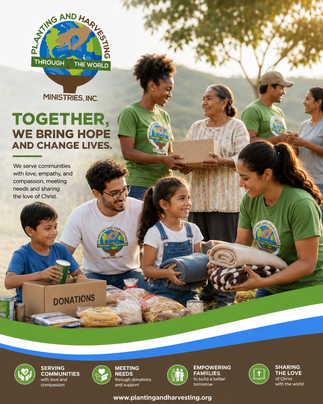 Planting and Harvesting humanitarian and educational work