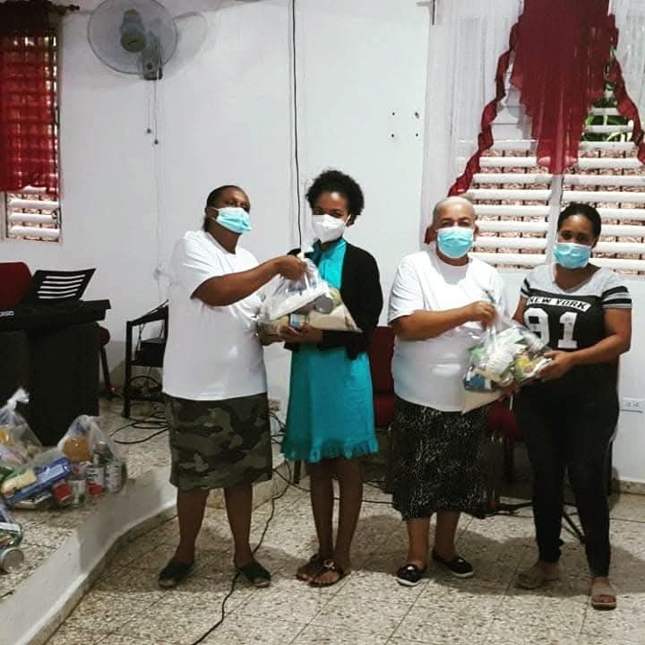 Food Package Distribution to Families in San Luis, Santo Domingo